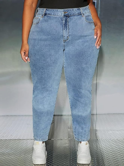 Women's Plus Size Jeans Plus High Waist Skinny Jeans Color : Light Wash Size S