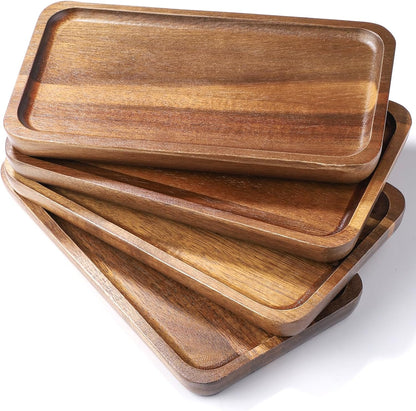 YellRin Wood Serving Trays Set of 1 Wooden Serving Platters for Home Decor, Cheese, Fruit, Vegetables, Charcuterie, Appetizer Serving Tray