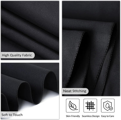 8 Pack Black Round Tablecloths 90 Inch Black Table Cloth Stain and Wrinkle Resistant Reusable and Washable Polyester Fabric for Buffet Wedding Party and Banquet