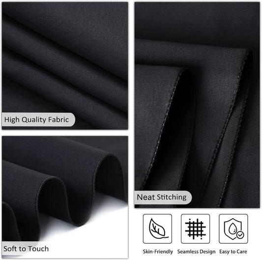 8 Pack Black Round Tablecloths 90 Inch Black Table Cloth Stain and Wrinkle Resistant Reusable and Washable Polyester Fabric for Buffet Wedding Party and Banquet