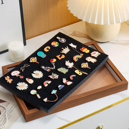 Shadow Box Pin Display Case with Tabletop Display Stand for Medal & Jewelry Pin Collection, Wall Mounted or Desktop Display Box with Sliding Acrylic Door, 12.6 x 8.7 x 1.26 inches, Brown Wood Frame
