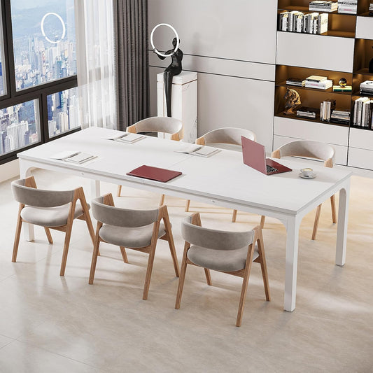Tribesigns 6.5ft Conference Room Table, 78.74" W x 27.56" D Large Office Meeting Table, Modern Seminar Desk for Boardroom