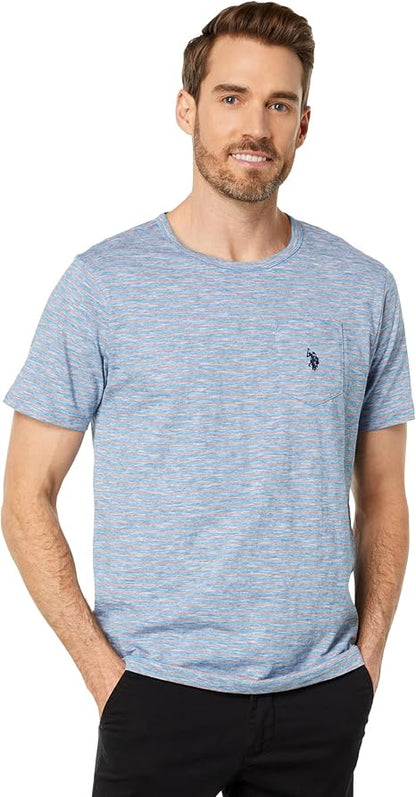 U.S. Polo Assn. Yarn-Dye EOE Stripe Short Sleeve Jersey Tee  Size 12