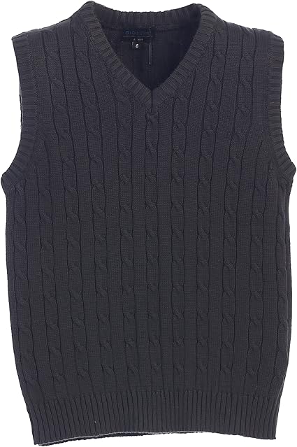 Gioberti Boy's 100% Cotton Soft V-Neck Cable Knit Sweater Vest size no   didn't find size on picture
