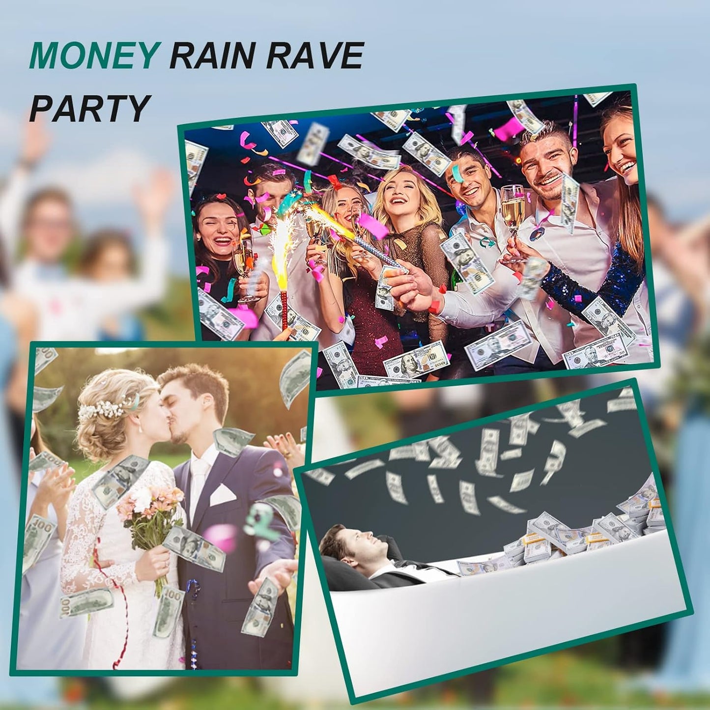 200pcs Copy Prop Money Movie Money Play Props Number Learning Education Toys for Girls Boys, Ages 3+ Develops Early Math Skills, 3 4 5 Year Old Girls Boys Birthday