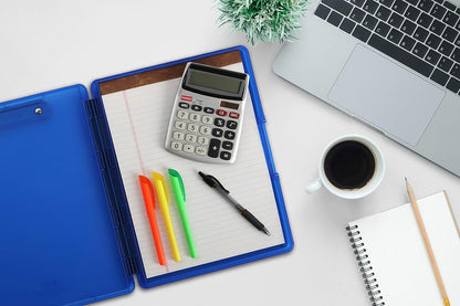 Dexas Slimcase 2 Plastic Clipboard with Storage and Side Opening, Royal Blue, Office Supplies Clipboards to Organize, Carry and Store, A4 Holder, Style and Functionality Nursing Clipboard