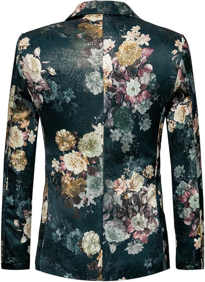 Men's colorblock suit, long sleeve, Mens Printed Blazer Jacket Sports Coat size 36