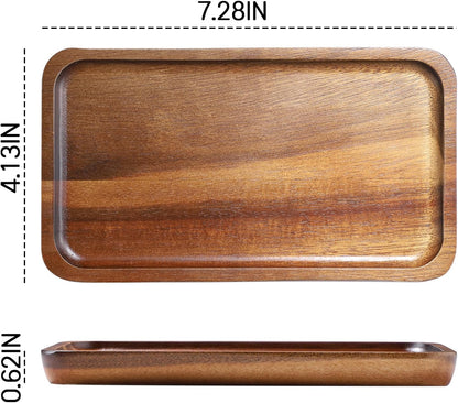 YellRin Wood Serving Trays Set of 1 Wooden Serving Platters for Home Decor, Cheese, Fruit, Vegetables, Charcuterie, Appetizer Serving Tray