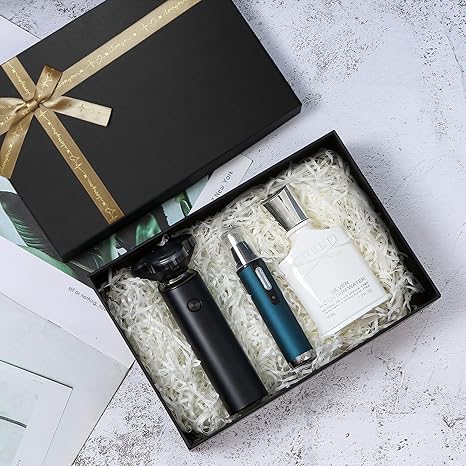 Airuisike Black Gift Boxes with Gold Ribbons & Bows - (2 Sizes) Sturdy Gift Boxes with Lids for Presents - Elegant Gift Wrapping Boxes for Gift Wrapping