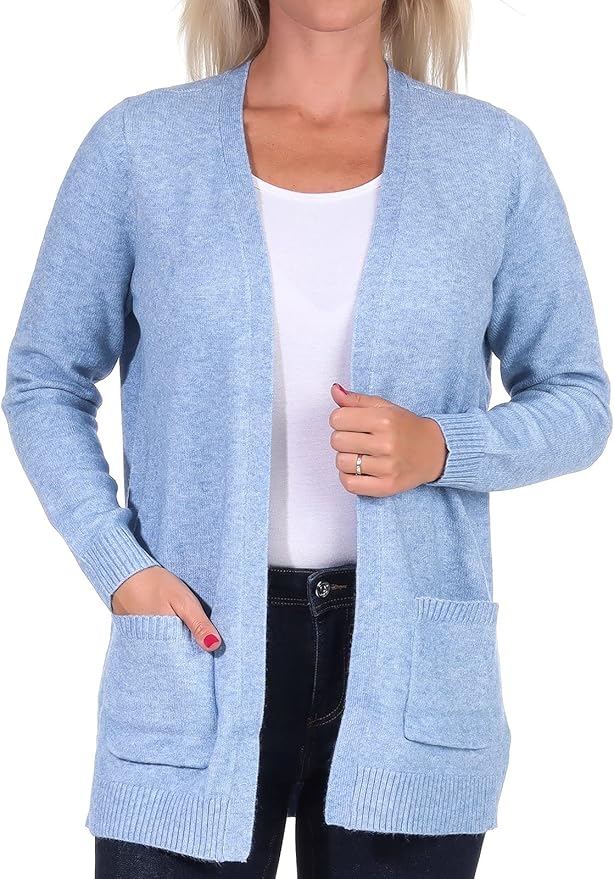 Women Cardigan Grey Long Sleeves Size M