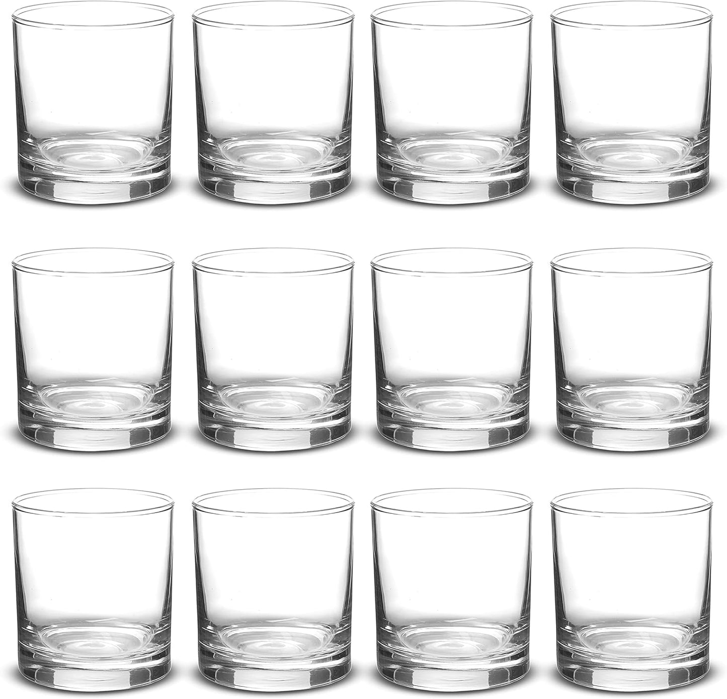 DISCOUNT PROMOS Lexington Rocks Whiskey Glass 10.5 oz, Set of 12, Bulk Pack - Perfect for Scotch, Bourbon, Whiskey, Cocktail - Clear