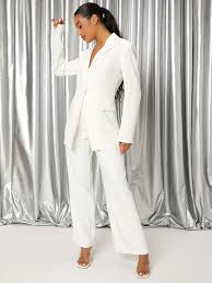 SHEIN Unity Single Button Flap Detail Blazer & Tailored Pants size 4