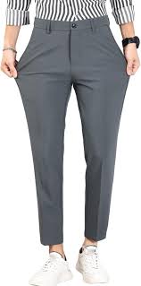 JEShifangjiusu Men's Slim Fit Stretch Flat Front Pant Comfort Straight Fit Pant Casual Pants Dress Pants Skinny Suit Pants Size 2