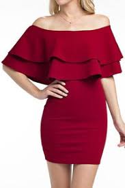 Dokotoo Off Shoulder Summer Dress for Women Short Lantern Sleeve A-Line Ruched Bust Red Dresses Casual Elastic Waist Party Mini Dress Medium size no