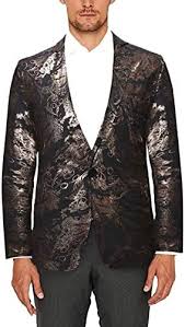 generic Suit Men's Shiny Suit Jacket Slim Fit Jacket Plain Casual Men's Suit Modern Business Blazer Elegant Jacket Wedding Party Graduation Tuxedo Leisure Coat Coat size L