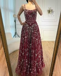 Women's dazzling tube top fishtail evening Pageant Dress Sheer Neck Prom Dress  Applique Toddler Pageant Ball Gowns dress red   didn't find size on picture