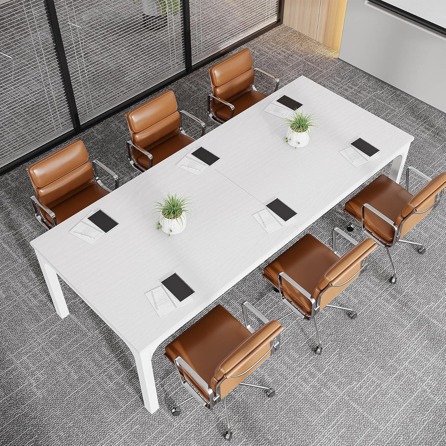 Tribesigns 6.5ft Conference Room Table, 78.74" W x 27.56" D Large Office Meeting Table, Modern Seminar Desk for Boardroom