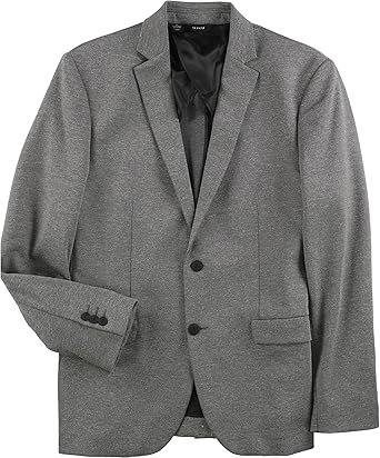 Alfani Mens Marl-Knit Two Button Blazer Jacket, Grey, Large (Regular) size XXL