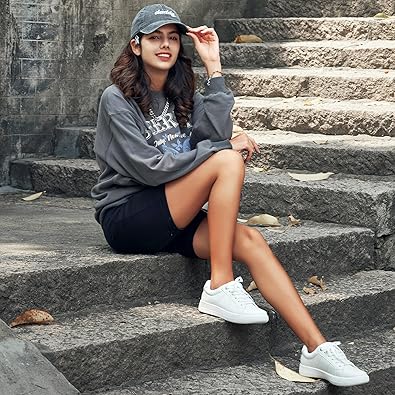 White Sneakers 8013 Casual Fashion Comfortable Classic Shoes for Walking size 9