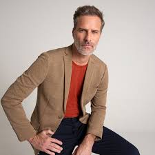 Tasso Elba Mens Tropical Weight Classic Fit Sportcoat Tan Size M