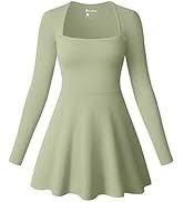 Pimexdge A-Line Long Sleeves Prom Dresses Cocktail Party Gown for Women Short Wedding Dresses for BrideSize S