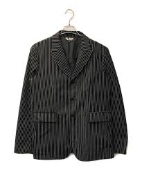 Men's Pinstripe Suit Jacket Slim Fit 2 Piece Stripe Suit Double Breasted Blazer Tuxedo for Wedding Prom Dinner  Size L