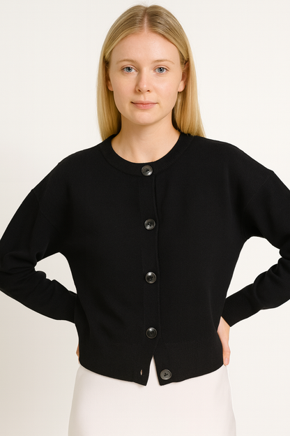 Amazon Essentials Women's Lightweight Crewneck Cardigan Sweater (Available in Plus Size) Size No