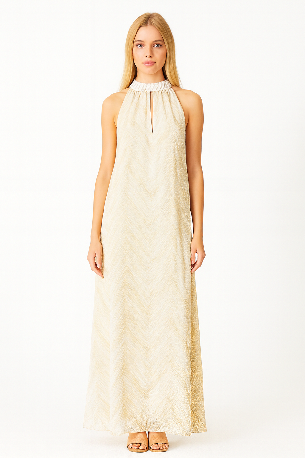 LILLUSORY Knitted Dresses Twisted Front Bodycon Dress with Back Slit Size S