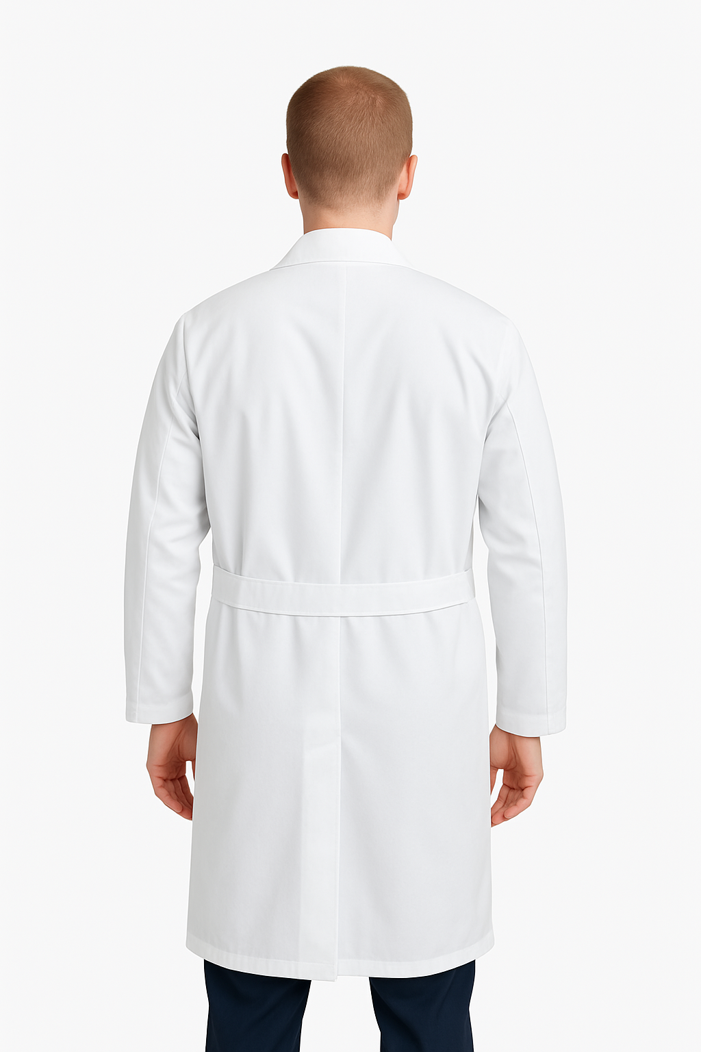 DR Uniforms Lab Coat for Men - 100% Cotton - Unisex Lab Coat - White Long Coat - Lab Coat for Students and Doctor - White Size L