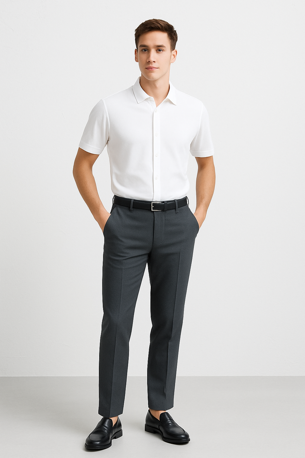 29" Men's Stretch Dress Pants Premium Comfort Classic Casual Business Work Pants for Men Golf Pants Slim Fit Suit Pants Grey Size 40R/W34