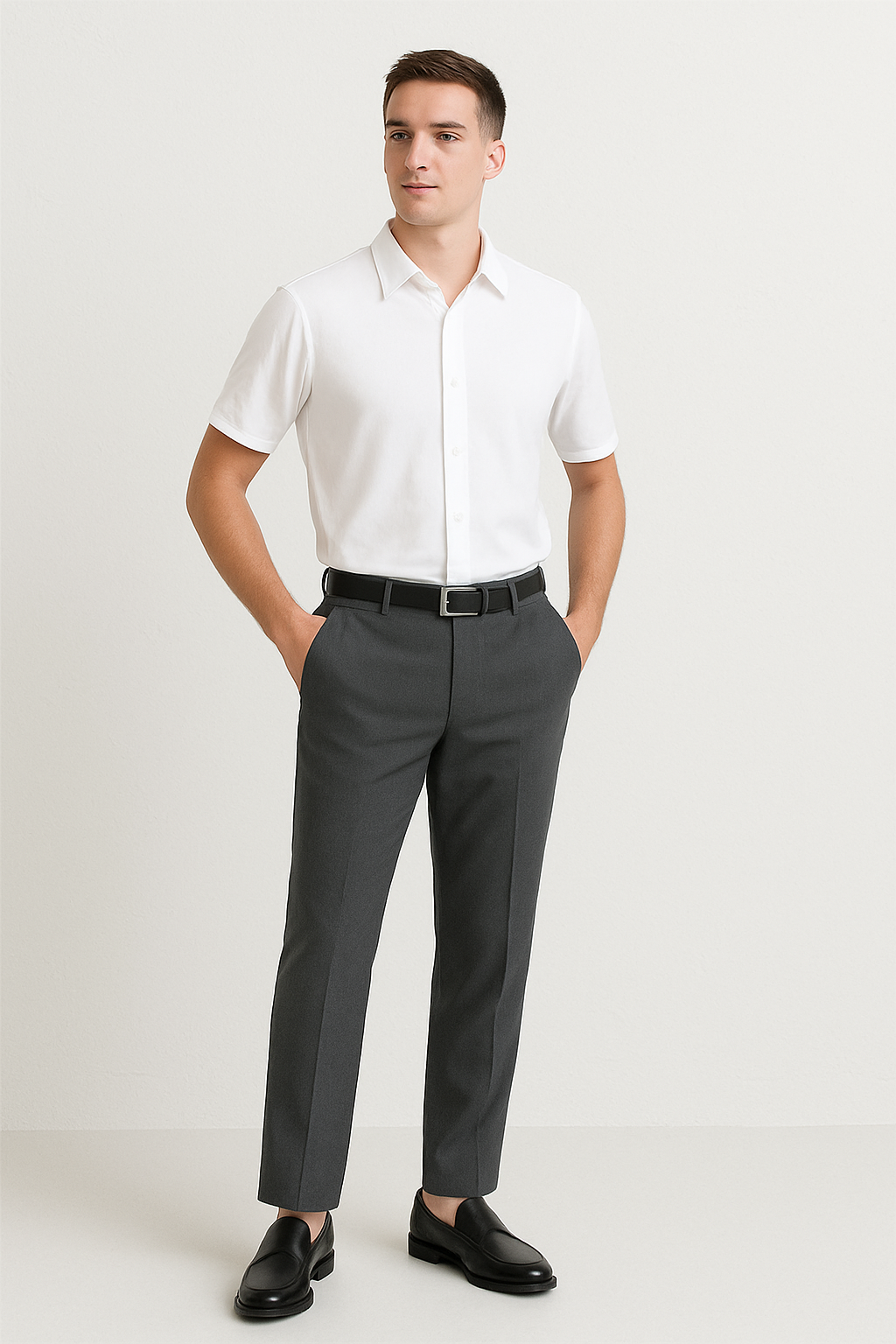 29" Men's Stretch Dress Pants Premium Comfort Classic Casual Business Work Pants for Men Golf Pants Slim Fit Suit Pants Grey Size 40R/W34