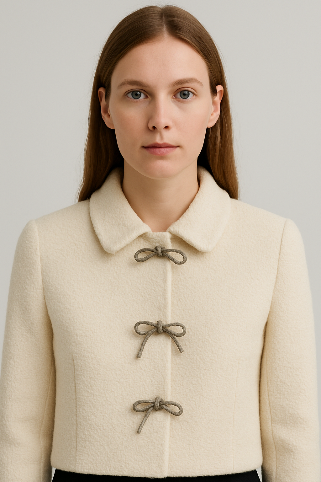 Short Beige Chanel Style Jacket Size S