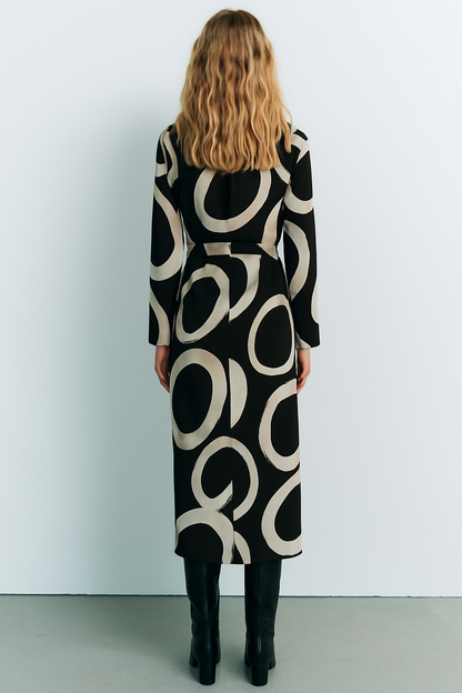 PRINTED MIDI DRESS Size M