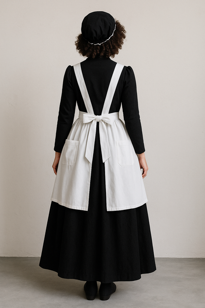 Abaowedding Womens American Pioneer Costume Dress Historical Modest Prairie Colonial Floral Dress Size S