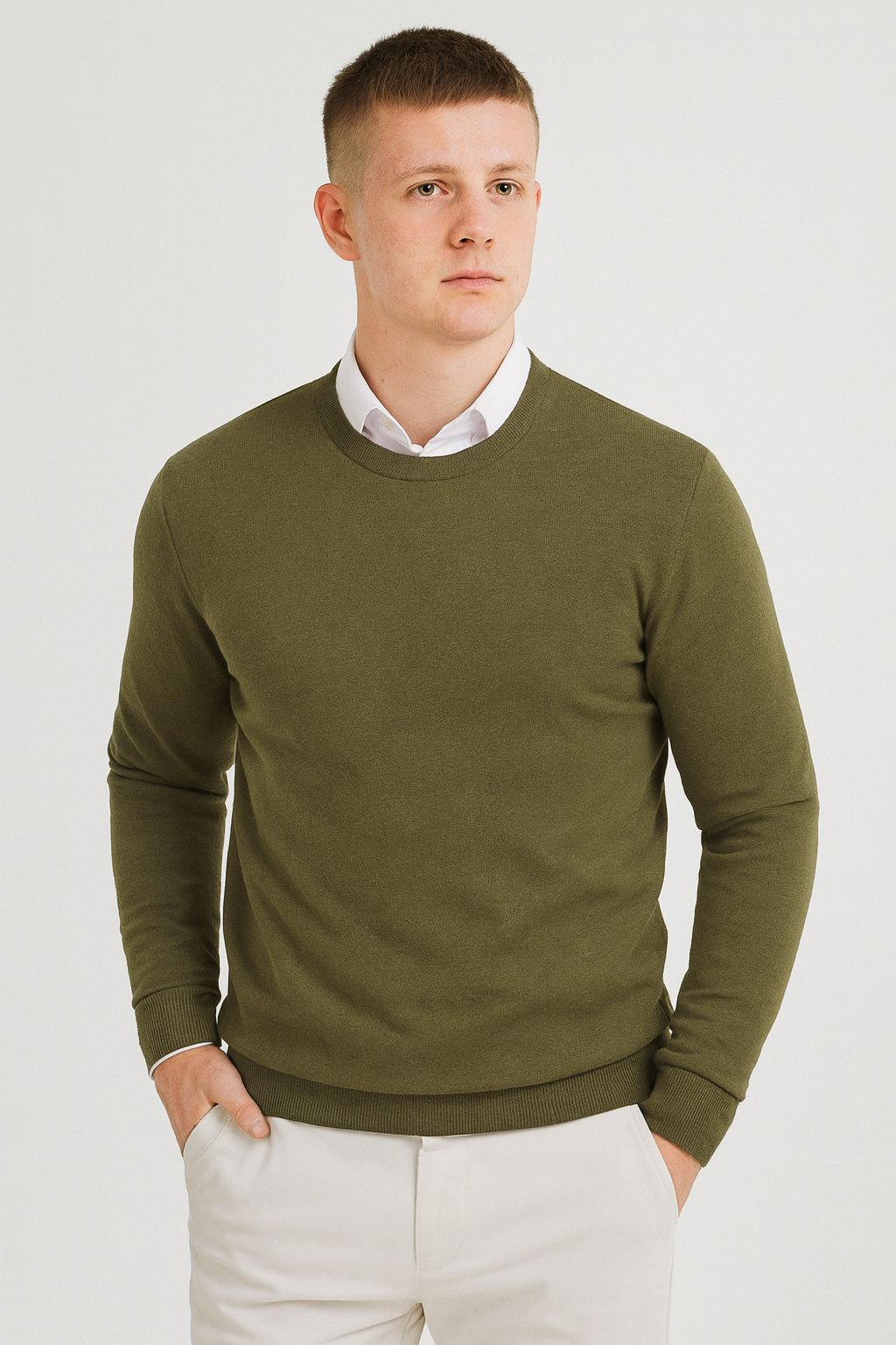 COOFANDY Men's Crew Neck Sweater Slim Fit Lightweight Sweatshirts Knitted Pullover for Casual Or Dressy Wear Size M