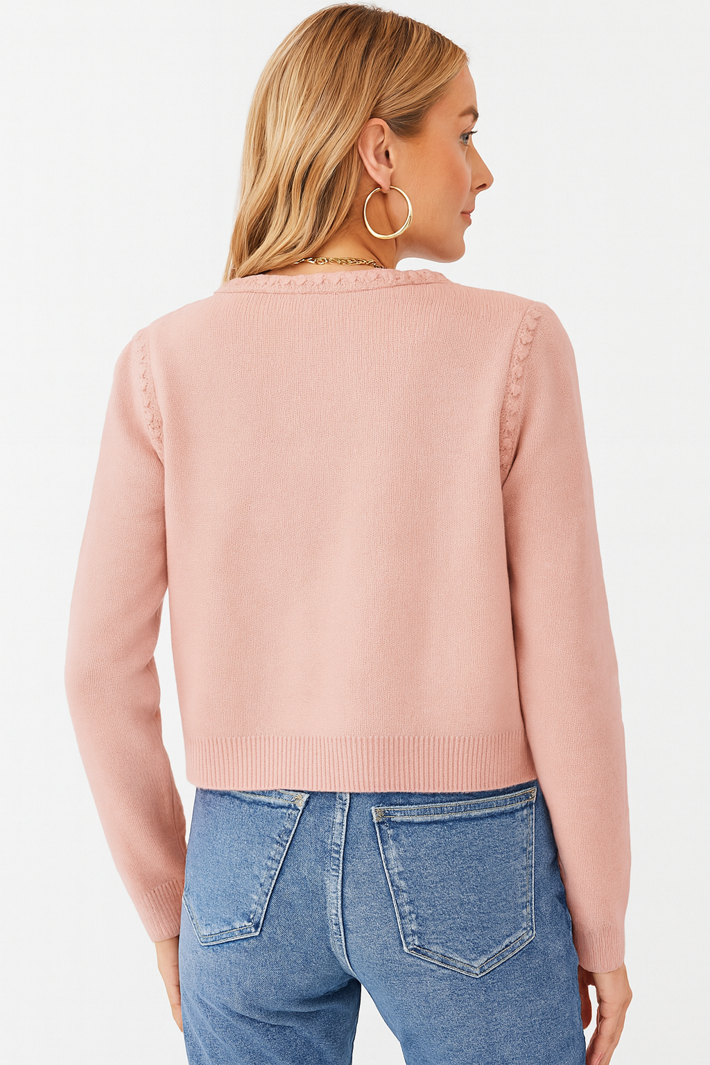 Esobo Womens Knit Cardigan Sweaters Open Front Long Sleeve Cropped Trendy Jacket OuterwearSize No