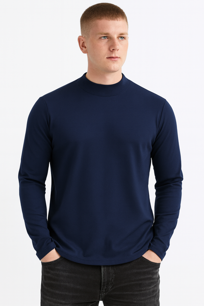 COOFANDY Men's Mock Turtleneck Sweater Long Sleeve Basic Half Neck Pullover Casual Knitted Thermal Pullover Sweater Size L