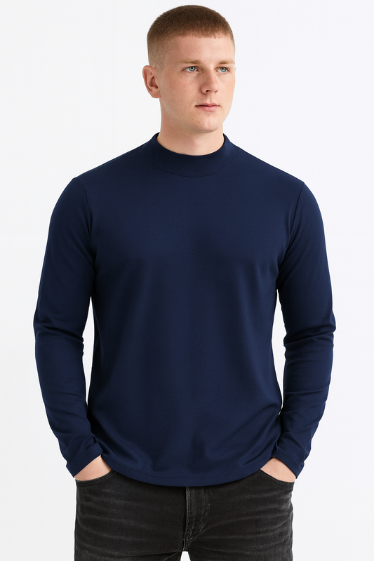 COOFANDY Men's Mock Turtleneck Sweater Long Sleeve Basic Half Neck Pullover Casual Knitted Thermal Pullover Sweater Size L