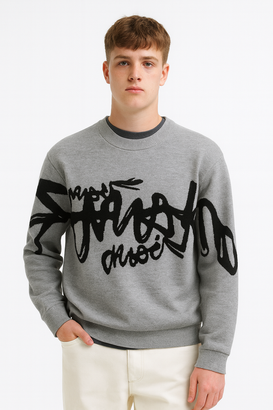 Children's grey letter print sweater size 6/7 years old