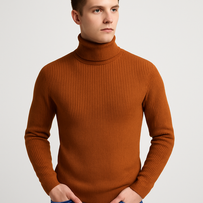 Autumn Winter Men's Turtleneck Sweater Casual Knitted Sweaterr size M