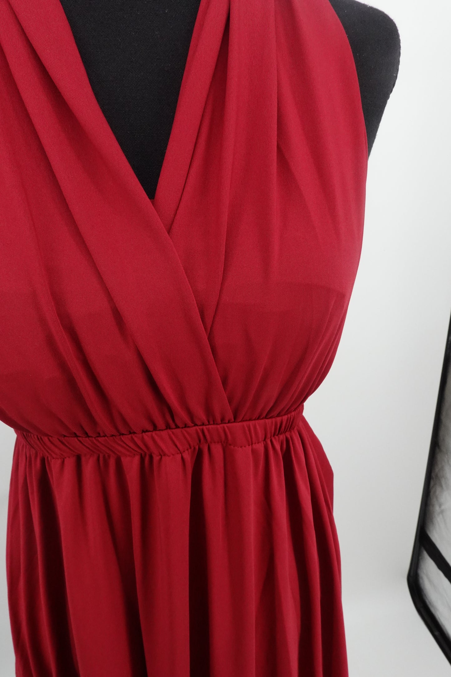 Elegant Red Floor-Length Dress for Women – Size M