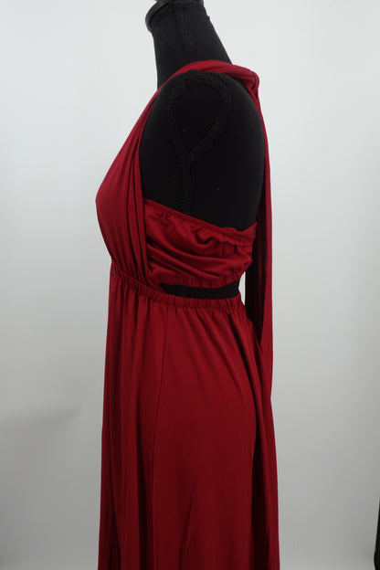 Elegant Red Floor-Length Dress for Women – Size M