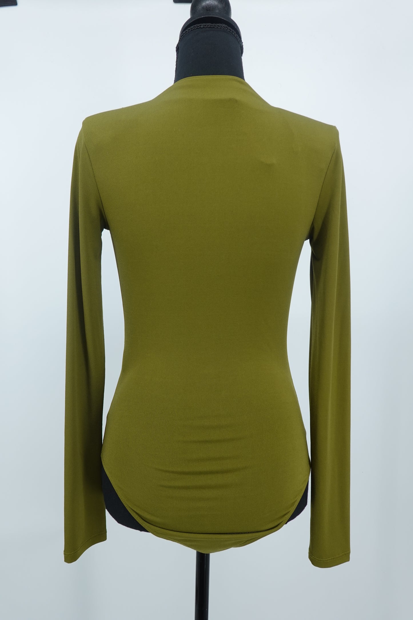 ZARA SHOULDER PAD DRAPEDBODYSUIT -Pistachio green size S
