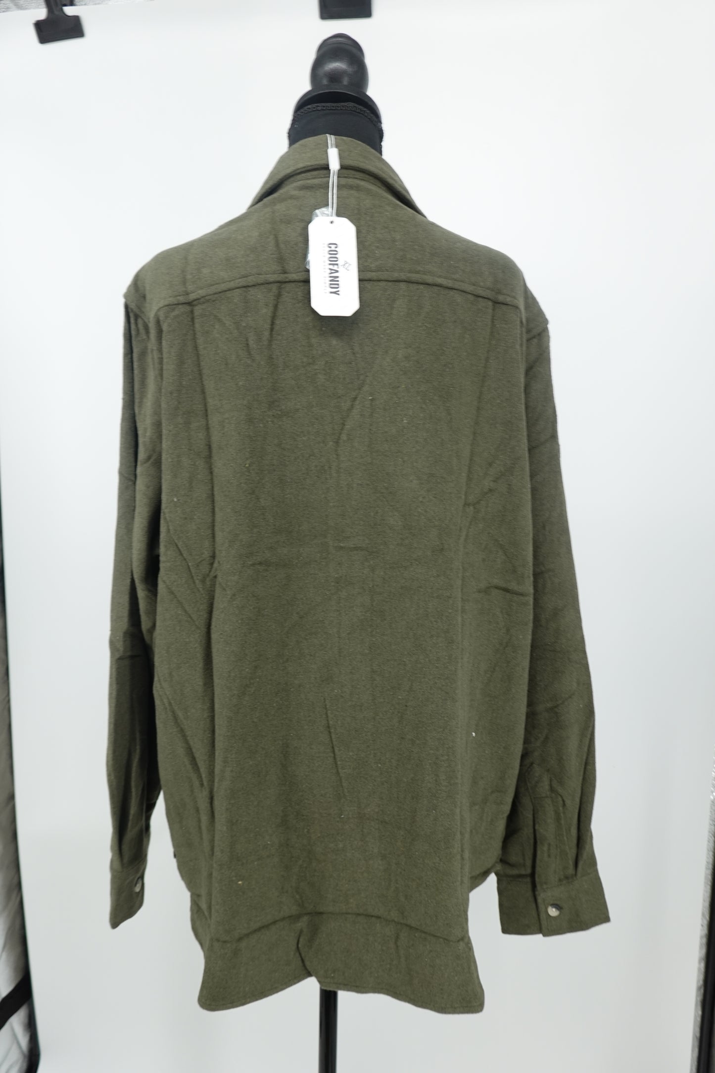 COOFANDY Men’s Green Overshirt – Size XL