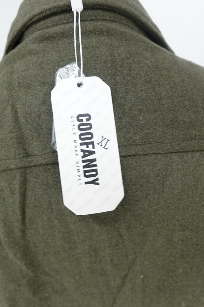 COOFANDY Men’s Green Overshirt – Size XL