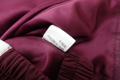 Women's Wine Red Strapless Evening Maxi Dress – Size M