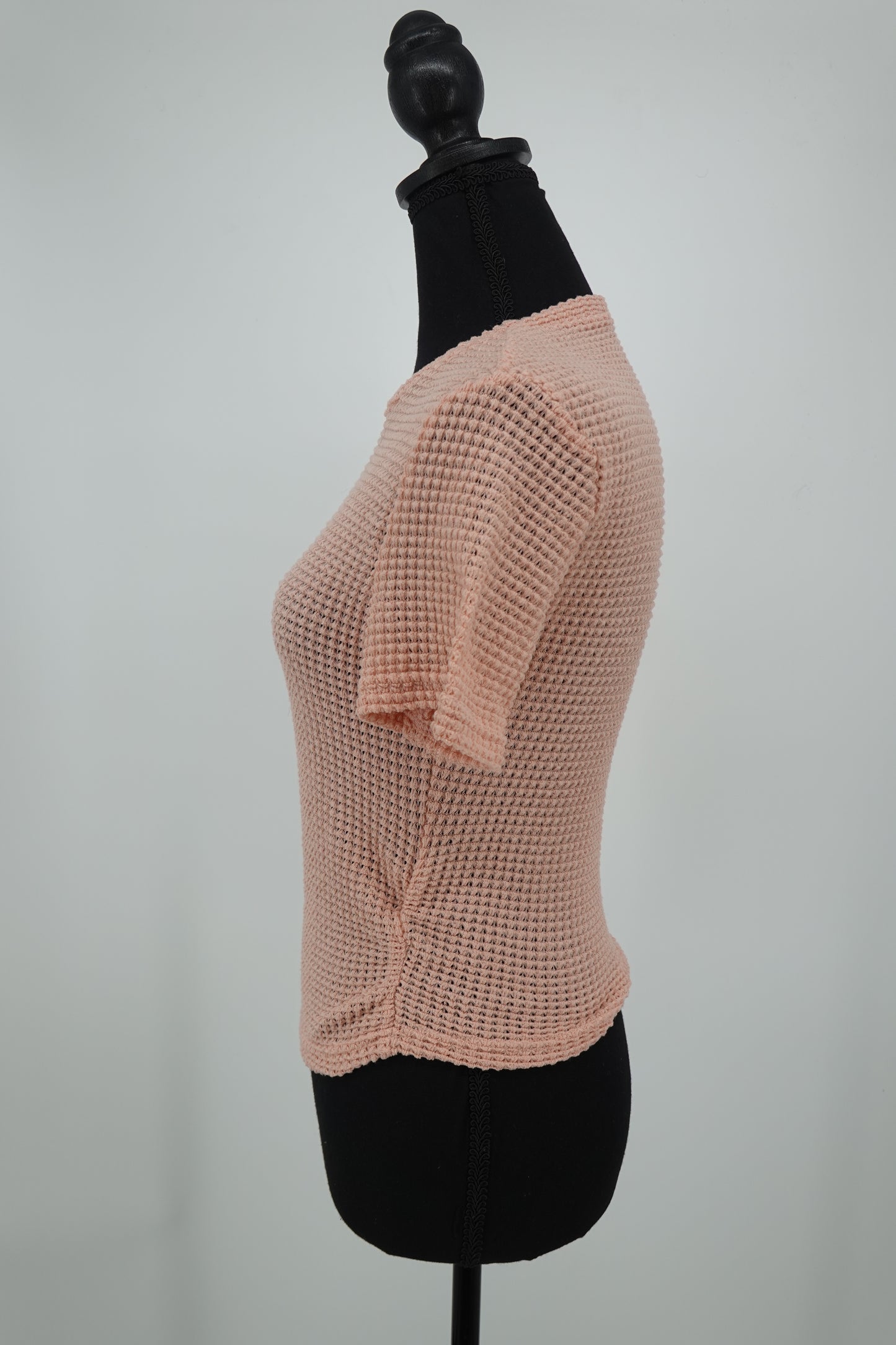 Women's Pink Cut-Out Knit Blouse – Size S