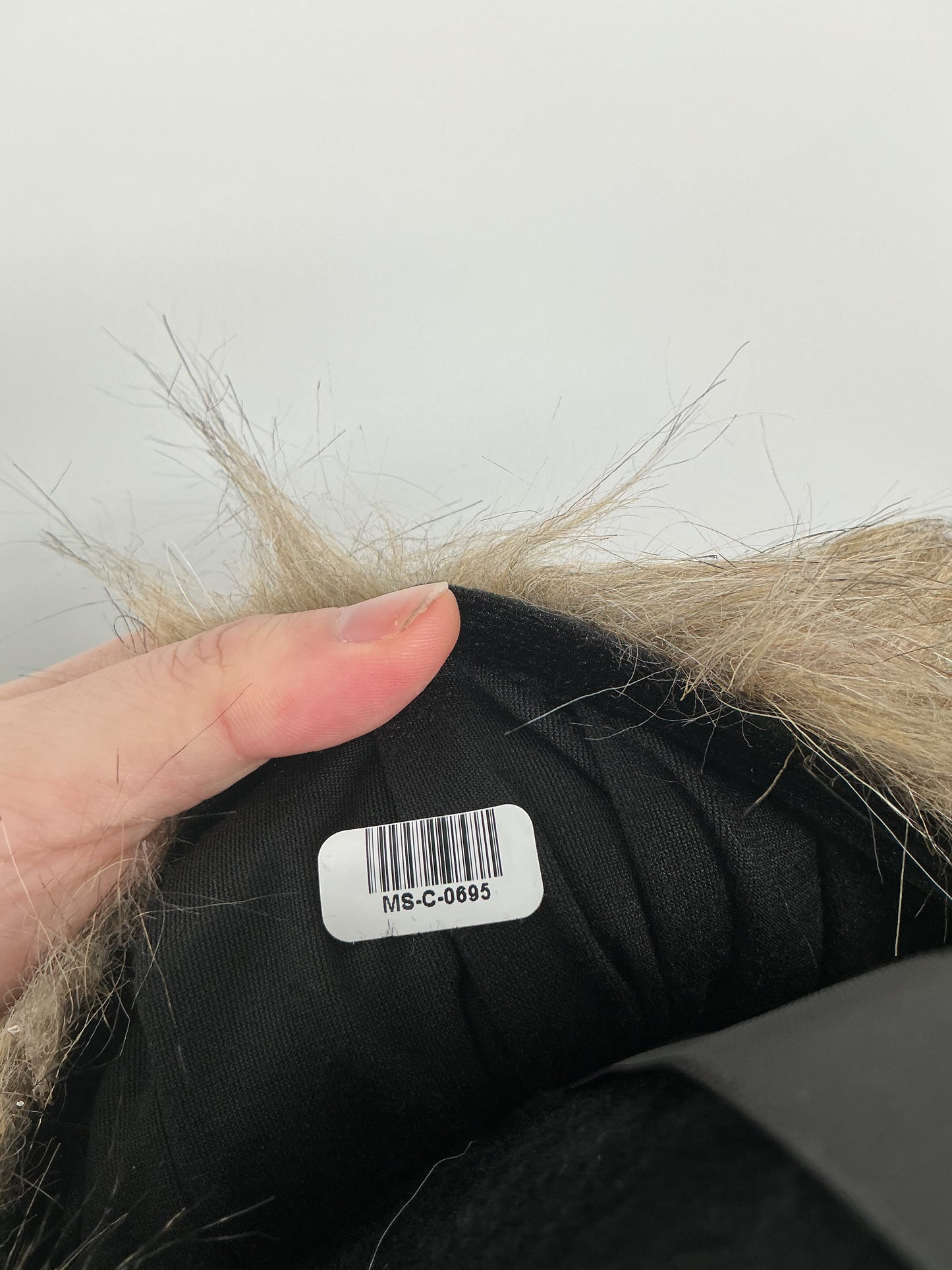 Black Cape with Fur Collar