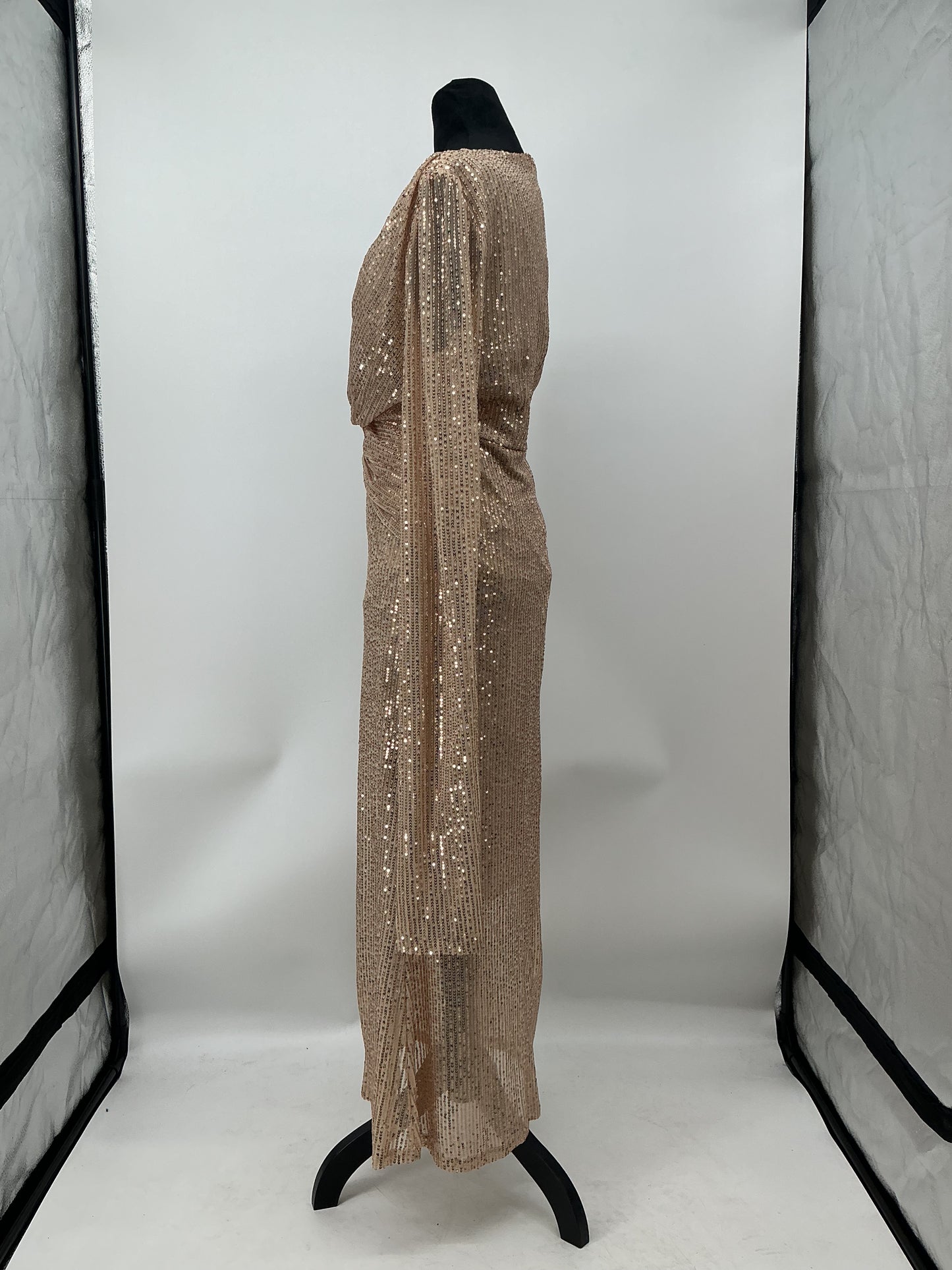 Gold Sequin Long Dress