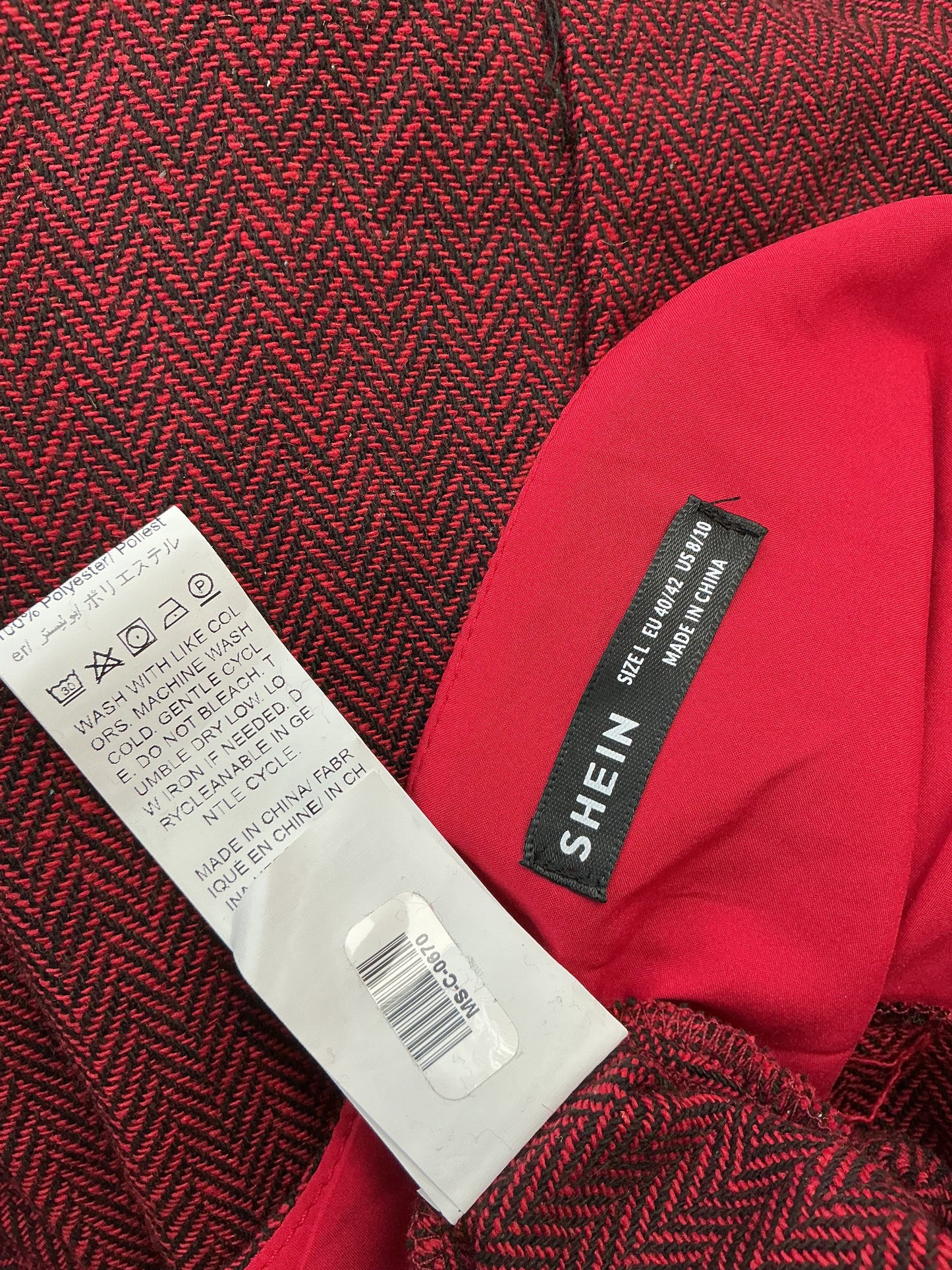 SHEIN Red Dress Size L